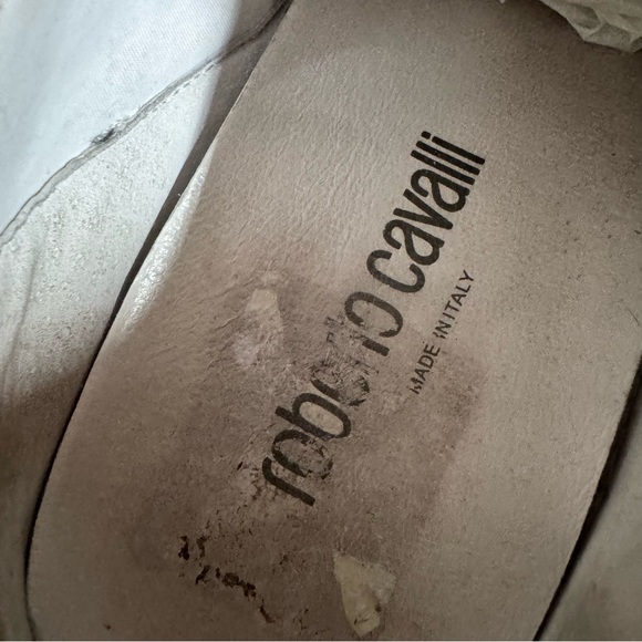 ROBERTO CAVALLI Low-Top Laced Sneakers size 37 women’s black & white - Picture 5 of 6